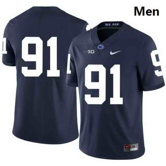 Men Penn State Nittany Lions 91 DaQuan Jones Navy Nike College Football Jersey II